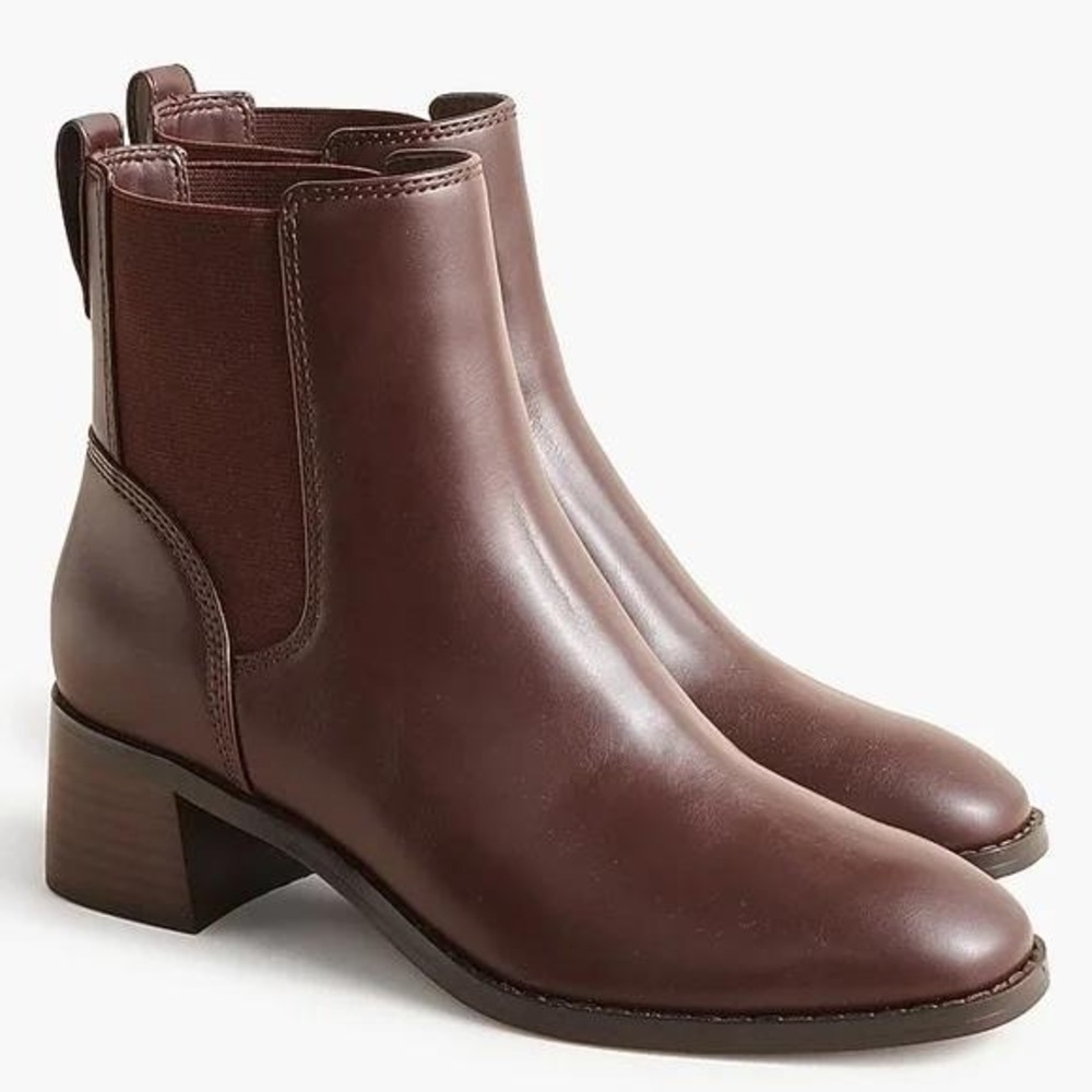 J.Crew Chelsea Boots Dark‎ Walnut Brown Size 10